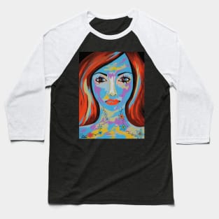 AVANI Pretty Woman Acrylic Painting Baseball T-Shirt